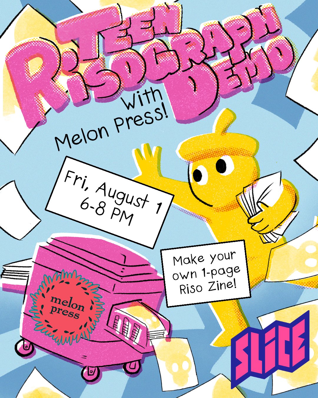 Teen Risograph Demo at Melon Press